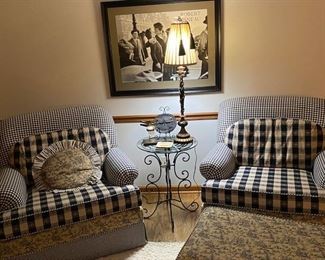 Charming Iron glasstop side table,  great firefly accessories