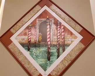 French artist Venice scene authenticated