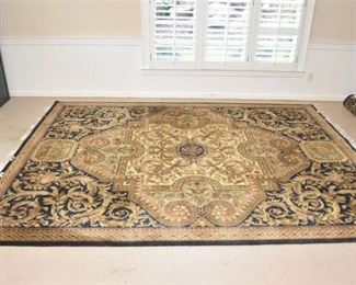 20. Large Hand Woven Center Medallion Carpet