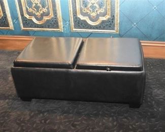 36. Upholstered Tray Service Ottoman