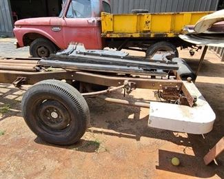 '56 FORD F100 LONG BED ROLLING TRUCK FRAME - REAR