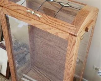 Amish made quilt curio cabinet