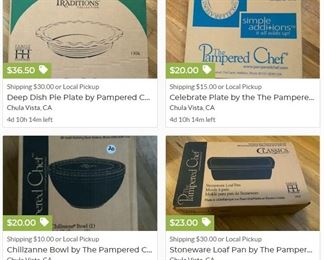 Pampered Chef. Kitchen items. Cooking suppiles. New in boxes.