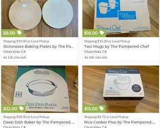 Pampered chef. New in boxes. Stoneware. Bakeware.