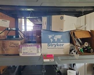 Oxygen Tank Stand, Blood Collection Tubes, Oxygen Gauges, Stryker Trocars