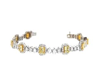 GIA Fancy Yellow Diamond Bracelet