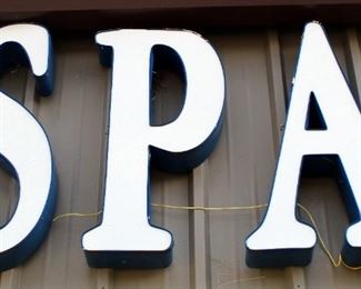 Exterior Electric LED Spa Sign, Letters Measure Approx 36" Tall