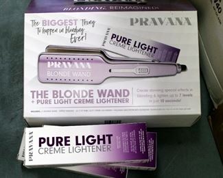 Pravana The Blonde Wand With Pure Light Creme Lightener With Original Box And Paperwork, And Pravana Keratin Fusion Texture Control