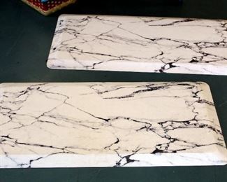 Anti-Fatigue Comfort Floor Mats With Marble Design, Qty 2, 40" x 20"
