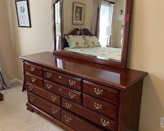 Dixie solid cherry four poster Queen  bed and triple dresser
Matching dresser