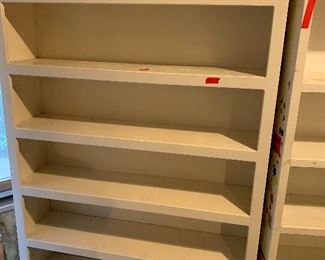 White wooden bookshelves (Yes, real wood)