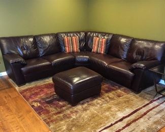 Natuzzi Leather Sectional -2 sides 58"w x 35d x 37h corner piece 61"