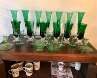 Nice green depression etc glass