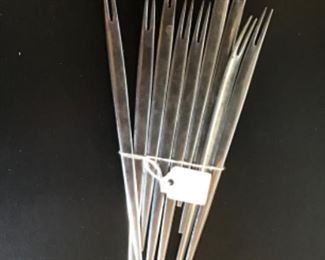 Mid century hors d’oeuvre stainless forks 