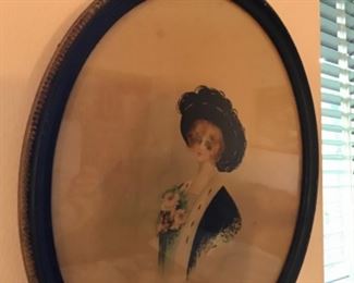 Antique Gibson girl art  
