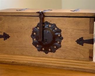 Mini Mexican Rustic Chest Decor 10x21.75x9in HxWxD