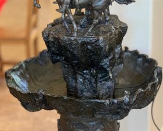 Homage to Frederic Remington Coming Through the Rye Water Fountain 60x31x31in HxWxD