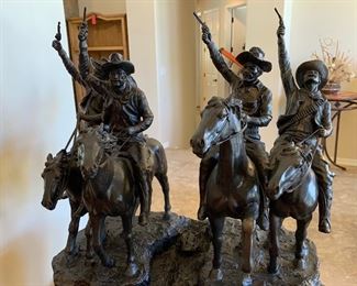 Homage to Frederic Remington Coming Through the Rye Water Fountain 60x31x31in HxWxD