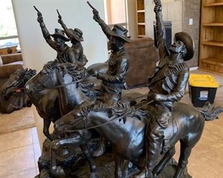 Homage to Frederic Remington Coming Through the Rye Water Fountain 60x31x31in HxWxD