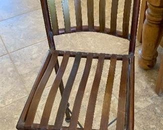 #2 2pc Rustic Iron Custom Counter Height Chairs Barstools PAIR 41x15x17in seat: 25.5in HxWxD