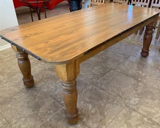 Mexican Rustic Dining Room Table w/ 8 Chairs Table: 31x40x85in chairs: 47x18x19in HxWxD