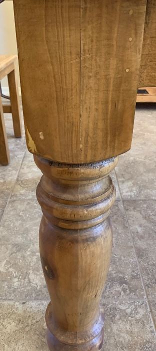 Mexican Rustic Dining Room Table w/ 8 Chairs Table: 31x40x85in chairs: 47x18x19in HxWxD