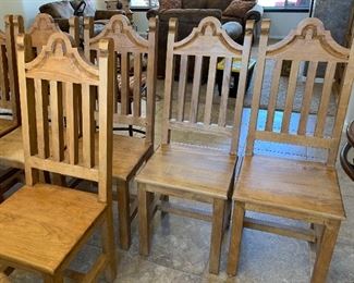Mexican Rustic Dining Room Table w/ 8 Chairs Table: 31x40x85in chairs: 47x18x19in HxWxD
