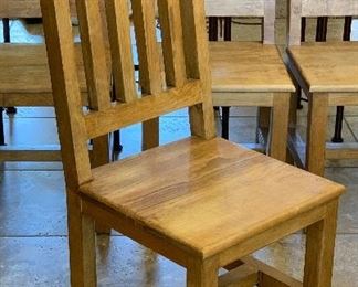 Mexican Rustic Dining Room Table w/ 8 Chairs Table: 31x40x85in chairs: 47x18x19in HxWxD