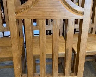 Mexican Rustic Dining Room Table w/ 8 Chairs Table: 31x40x85in chairs: 47x18x19in HxWxD