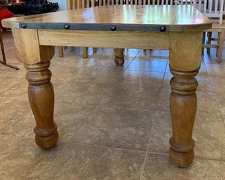 Mexican Rustic Dining Room Table w/ 8 Chairs Table: 31x40x85in chairs: 47x18x19in HxWxD