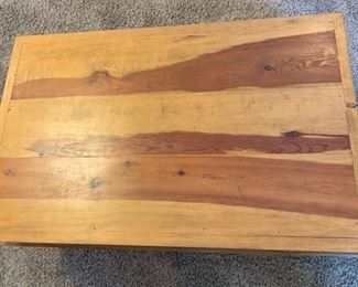 #2 AS-IS Mexican Rustic Scroll Iron Leg Coffee Table 20x49x31in HxWxD