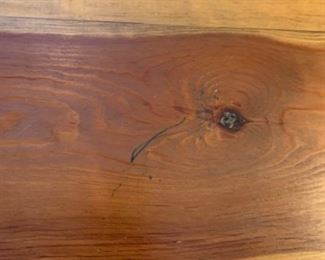#2 AS-IS Mexican Rustic Scroll Iron Leg Coffee Table 20x49x31in HxWxD