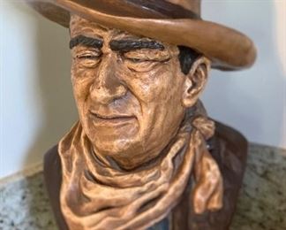 John Wayne Ceramic Bust Statue 17x12x12in HxWxD