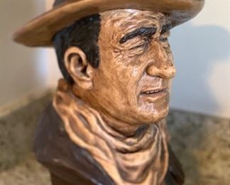 John Wayne Ceramic Bust Statue 17x12x12in HxWxD