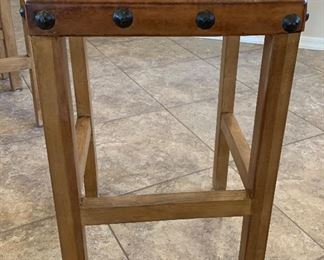 Set of 5 Mexican Rustic Counter Height Chairs Bar Stools 47x20x20in seat: 30.5in HxWxD
