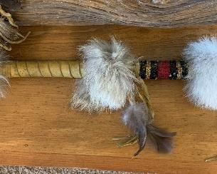 Artist Made Native American War Mallet Display	10x33x9in	HxWxD