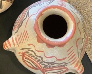 #2 Small 3 handle Mexican pottery Decor 10in H x 8in Diameter