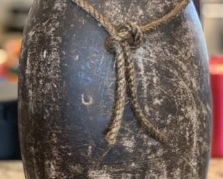 Lg Decor Vase w/ rope/branches 16x12x8in HxWxD