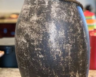 Lg Decor Vase w/ rope/branches 16x12x8in HxWxD