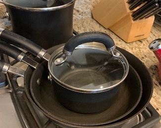 Set of 7 Circulon Induction suitable Pots & Pans