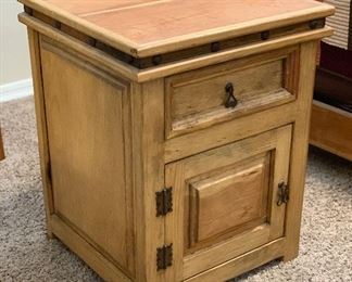 #1 2pc Mexican Rustic Nightstands PAIR 27.5x22x21in HxWxD