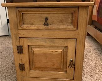 #1 2pc Mexican Rustic Nightstands PAIR 27.5x22x21in HxWxD