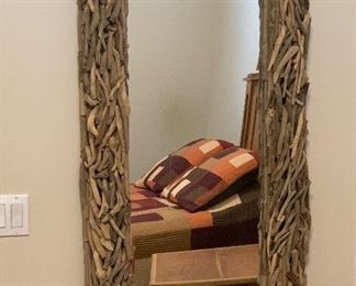 Lg Driftwood/ Reclaimed wood Mirror 50x26x4in HxWxD
