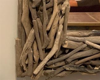 Lg Driftwood/ Reclaimed wood Mirror 50x26x4in HxWxD