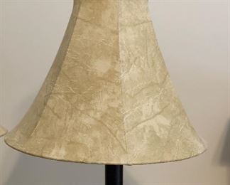 2pc Resin Faux Bronze Lamp PAIR 34in H x 11in Diameter