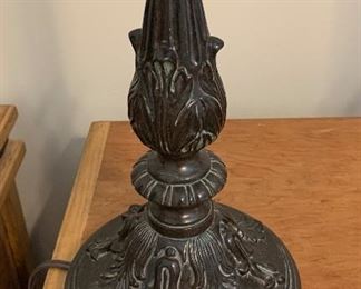 2pc Resin Faux Bronze Lamp PAIR 34in H x 11in Diameter