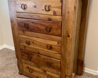 Mexican Rustic 5 Drawer Dresser 48x36x21in HxWxD
