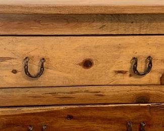 Mexican Rustic 5 Drawer Dresser 48x36x21in HxWxD