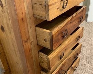 Mexican Rustic 5 Drawer Dresser 48x36x21in HxWxD