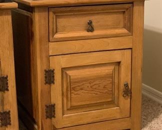 #2 2pc Mexican Rustic Nightstands PAIR 27.5x22x21in HxWxD